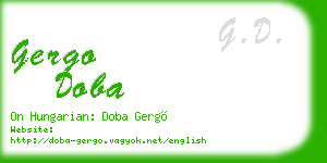 gergo doba business card